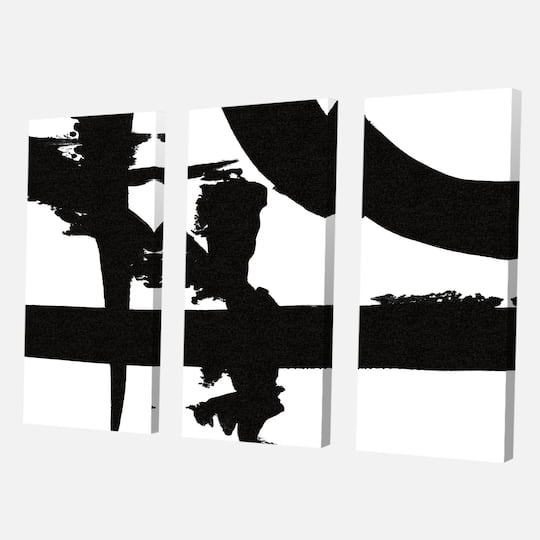 Designart - Black & White Crossing Paths I